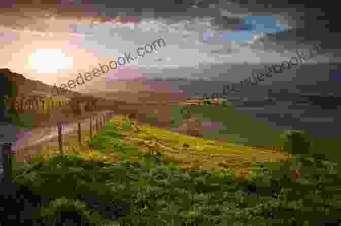 A Breathtaking Photograph Of The Catalan Countryside At Sunset, With Rolling Hills, Vineyards, And A Distant Castle Against A Sky Ablaze With Color The Silver Stallion (Catalan Chronicles 4)