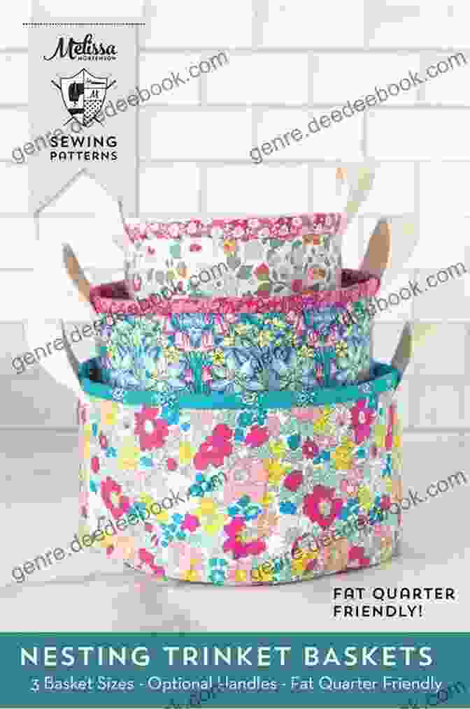 A Set Of Nesting Fabric Baskets With Geometric Patterns And Contrasting Colors Fat Quarter One Piece Projects: 25 Projects To Make From Short Lengths Of Fabric