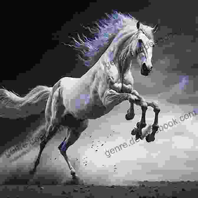 A Stunning Photograph Of A Silver Stallion Galloping Across A Grassy Meadow, Its Mane Flowing In The Wind And Its Eyes Filled With Spirit The Silver Stallion (Catalan Chronicles 4)