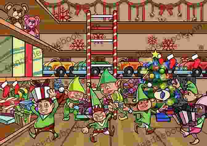 An Intricate Cross Stitch Pattern Showcasing A Group Of Elves Working Diligently In Santa's Workshop. Classic Elves: Vintage Christmas Cross Stitch Patterns