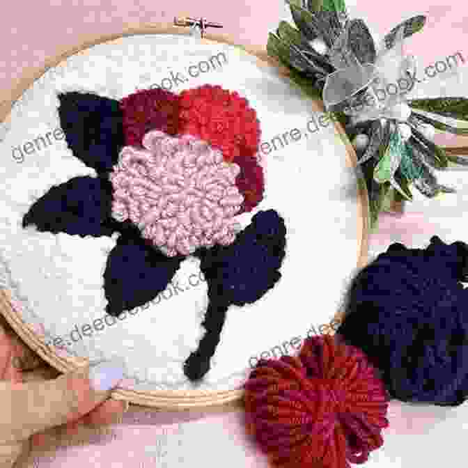 Beginner Friendly Floral Punch Needle Pattern Punch Needle Tutorials: Simple And Beautiful Patterns Using Punch Needle Technique You Can Follow