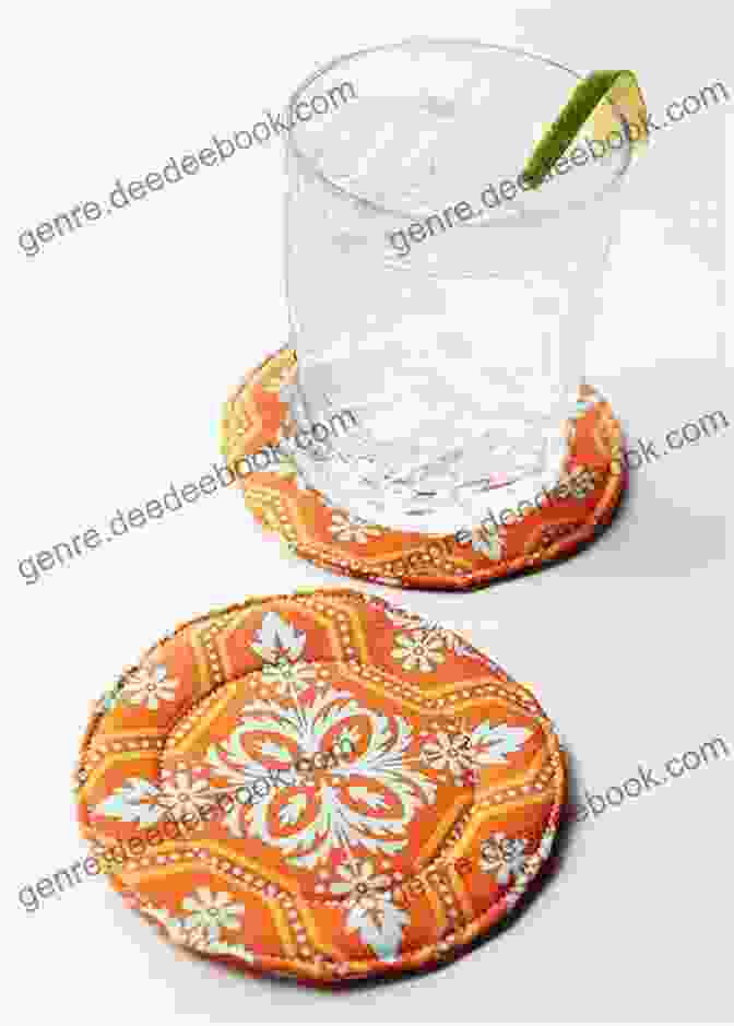 Round Fabric Coasters Featuring A Mix Of Floral, Geometric, And Solid Patterns Fat Quarter One Piece Projects: 25 Projects To Make From Short Lengths Of Fabric