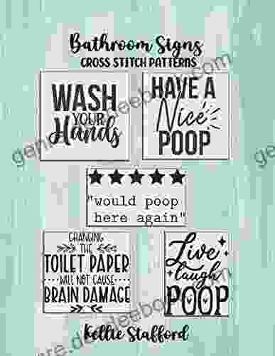 Bathroom Signs Cross Stitch Patterns